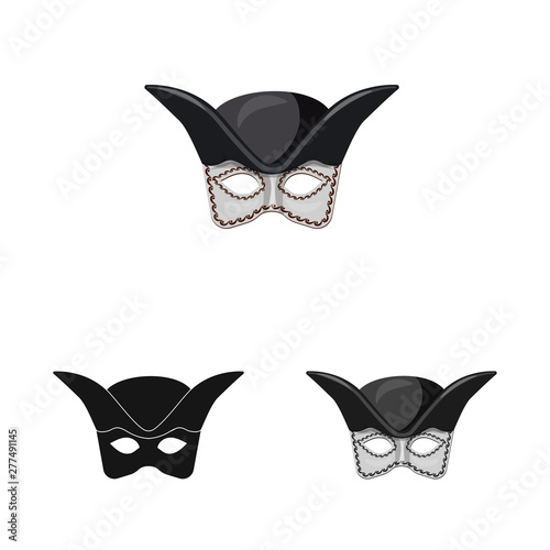 Vector illustration of luxury and celebration sign. Collection of luxury and hide vector icon for stock.