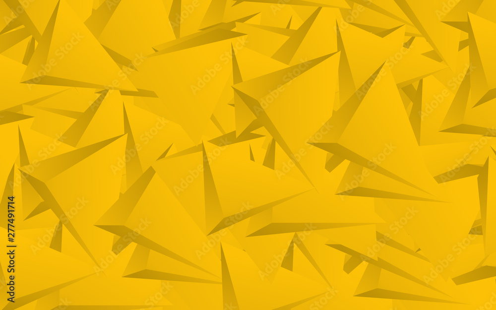 Abstract yellow background with triangle pattern composition. Modern and trendy color shape for use element cover, banner, presentation, brochure, corporate, advertising Abstract yellow background with triangle pattern composition. Modern and trendy color shape for use element cover, banner, presentation, brochure, corporate, advertising
