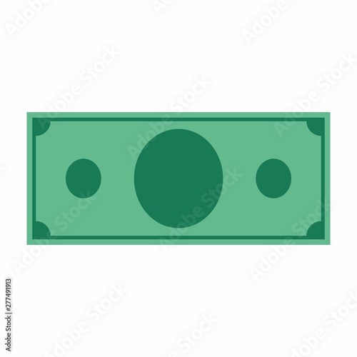 isolated paper currency template vector.
