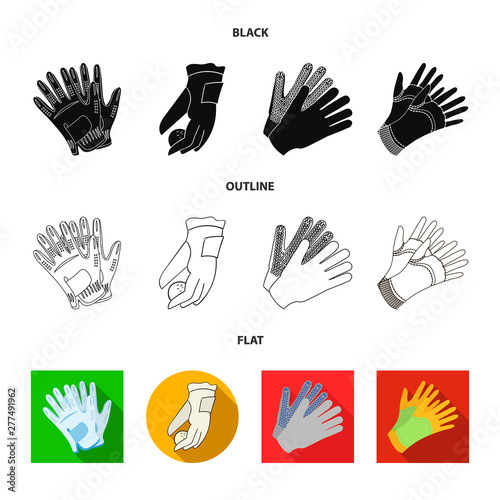 Vector illustration of knitted and keeper sign. Collection of knitted and hand vector icon for stock.