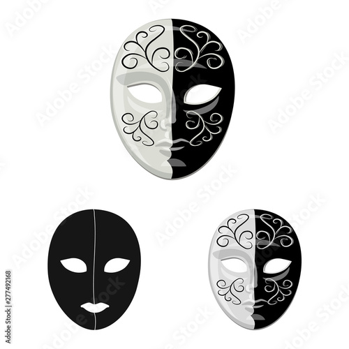 Isolated object of luxury and celebration logo. Collection of luxury and hide vector icon for stock.
