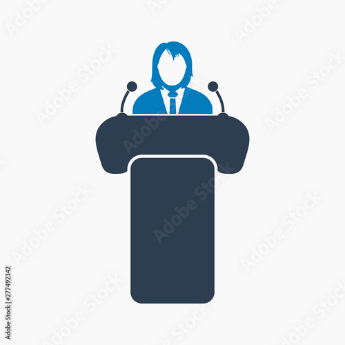 Speaker icon. Flat style vector EPS.