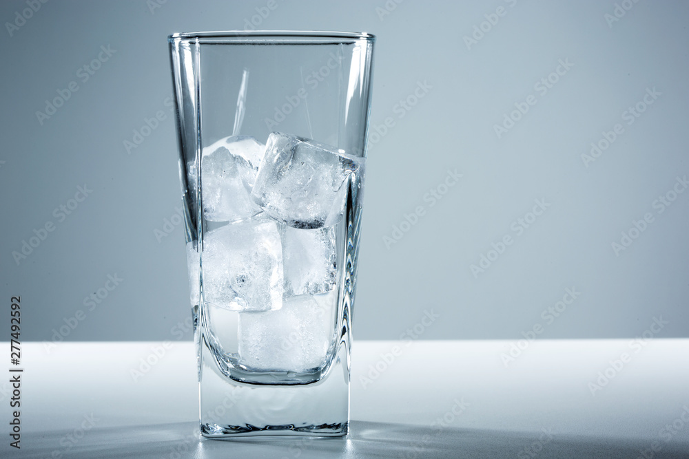 A glass with ice A glass with ice