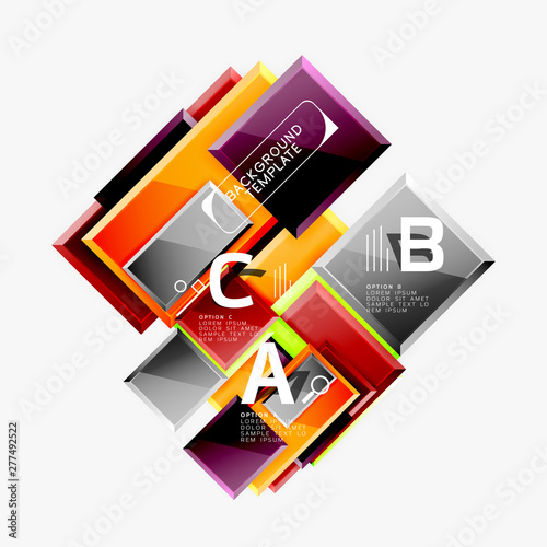 Minimal square banner abstract background