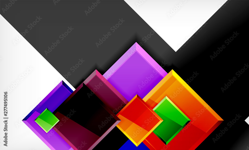 Color squares futuristic abstract background