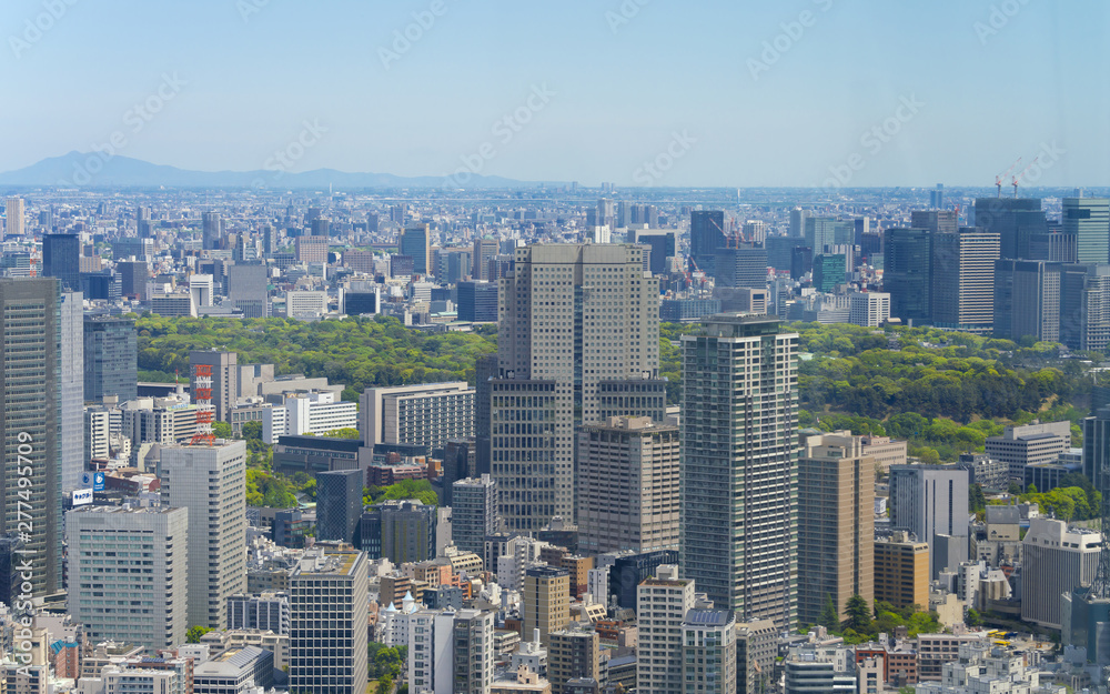 東京風景　六本木から望む皇居　筑波山方面　2019