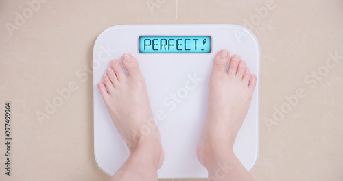 Lose weight concept with scale