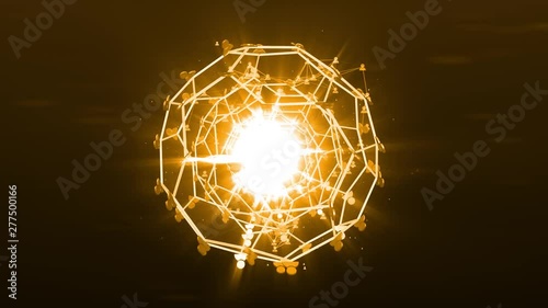 Network connect people  With a golden background 4k photo