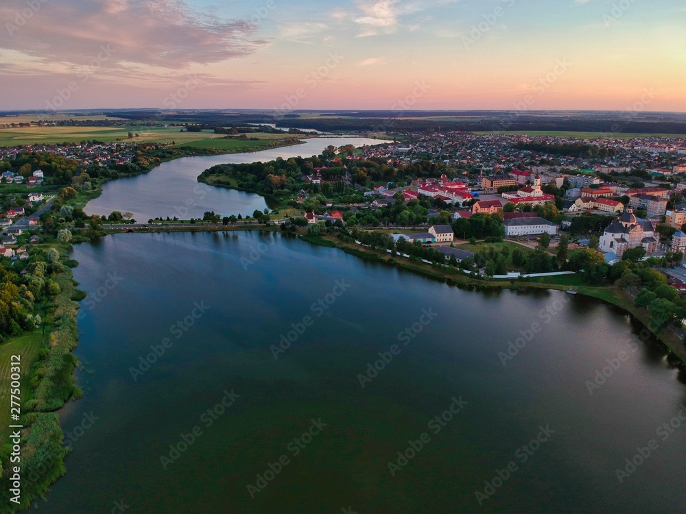 Aerial view of Nesvizh, Minsk region, Belarus Aerial view of Nesvizh, Minsk region, Belarus