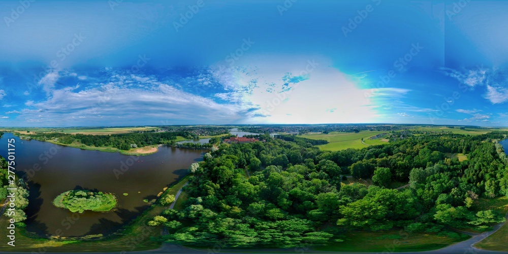 Fototapeta Aerial view of Nesvizh, Minsk region, Belarus