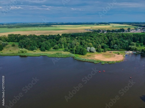 Aerial view of the park in Nesvizh  Minsk region  Belarus