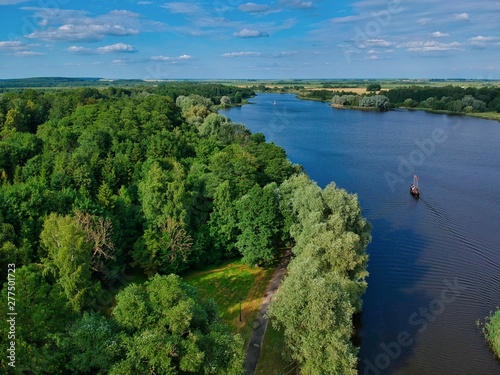 Aerial view of the park in Nesvizh, Minsk region, Belarus