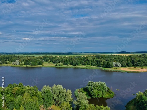 Aerial view of the park in Nesvizh, Minsk region, Belarus