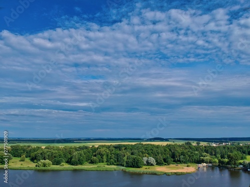 Aerial view of the park in Nesvizh  Minsk region  Belarus