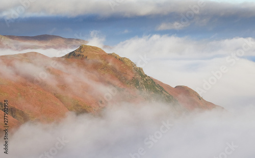 Cloud inversion over Patterdale with Arnison Crag to the left in the Lake District. photo