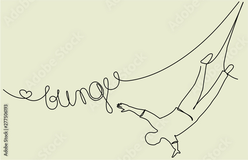 Bungee jumper one line drawing