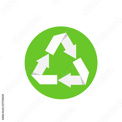 Recycle icon vector