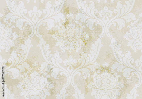 Vintage ornament pattern Vector. Baroque rococo texture luxury design. Royal ...