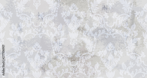 Vintage ornament pattern Vector. Baroque rococo texture luxury design. Royal textile decors. Old painted backgrounds