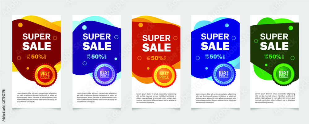 Dynamic modern fluid mobile for sale banners. Sale banner template design, vector greeting card, best price, super sale, flash sale special offer set