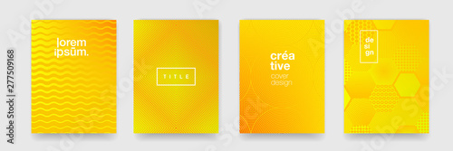 Abstract patterns, geometric shape trend vector background. Modern yellow color gradient texture pattern background