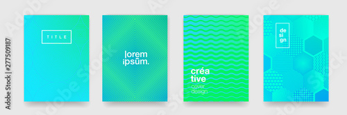 Abstract patterns, geometric shape trend vector background. Modern blue and green color gradient texture pattern background