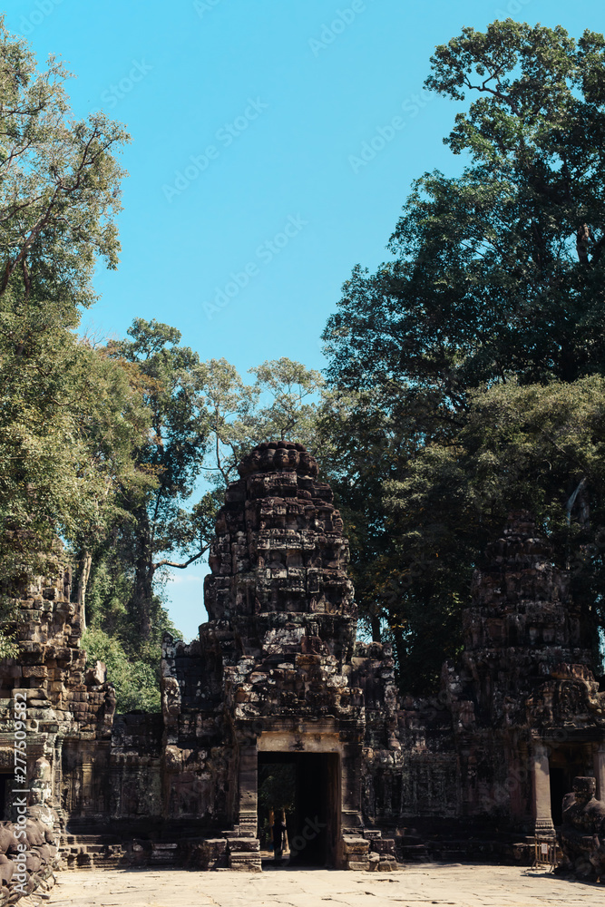 Prea Khan temple is Khmer ancient temple in complex Angkor Wat in Siem Reap, Cambodia in a summer day Prea Khan temple is Khmer ancient temple in complex Angkor Wat in Siem Reap, Cambodia in a summer day