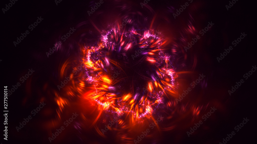 3D rendering abstract round light background - obrazy, fototapety, plakaty 