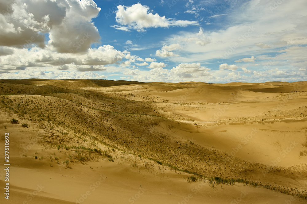 Mongolia. Sands Mongol Els, sandy dune desert, Mongolia. Sands Mongol Els, sandy dune desert,