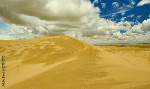 Mongolia. Sands Mongol Els, sandy dune desert,