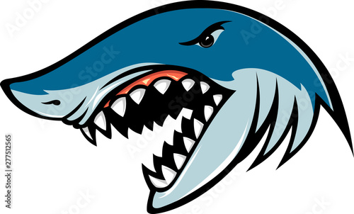 Shark Head with Sharp Teeth, Team Mascot