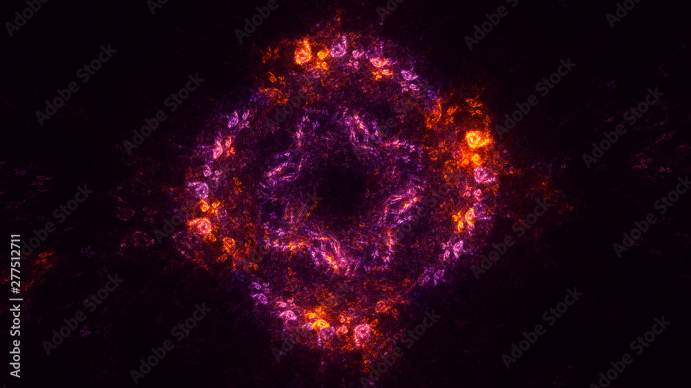 Fototapeta premium 3D rendering abstract round light background