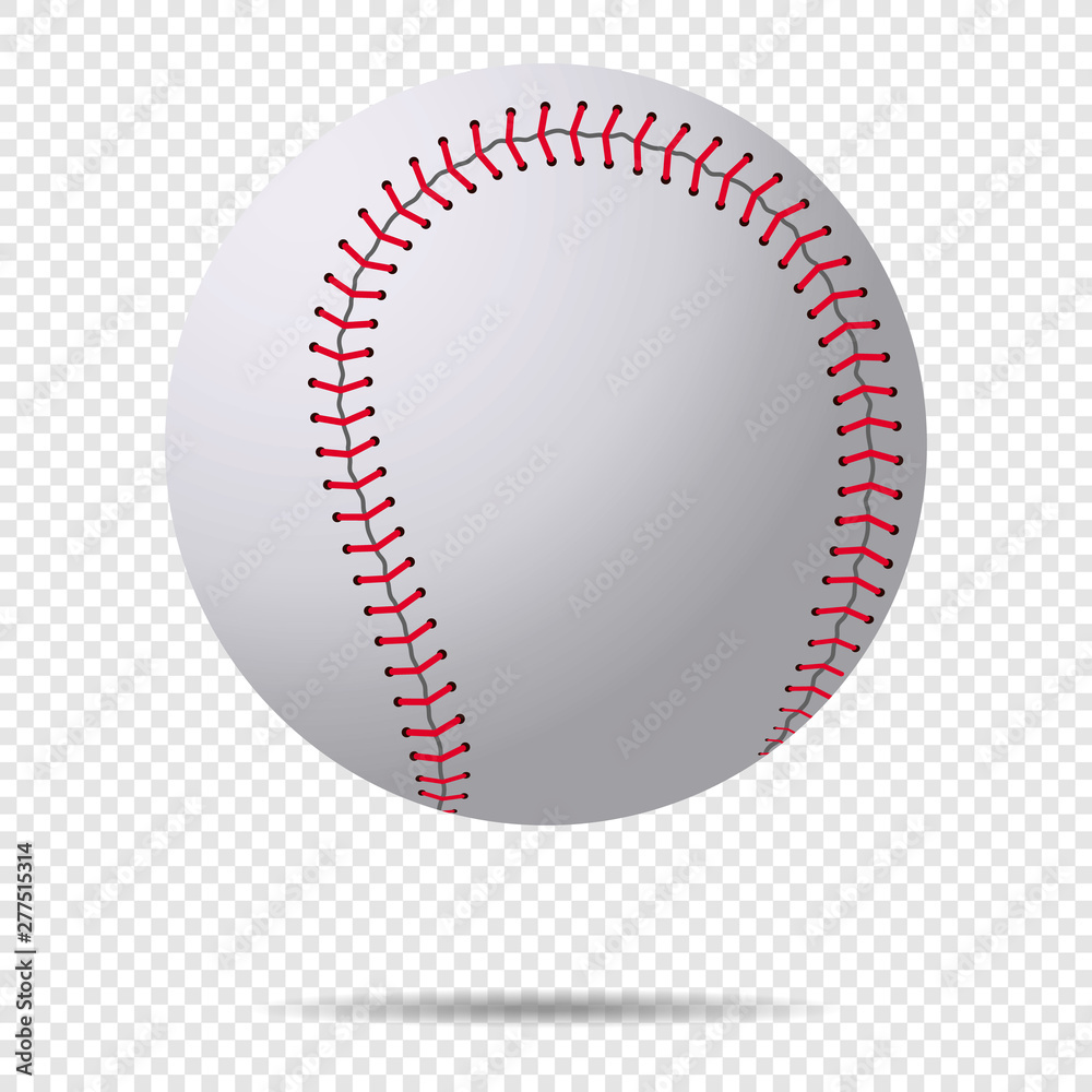 Realistic 3d baseball ball with red stitches. Vector illustration, eps 10 Realistic 3d baseball ball with red stitches. Vector illustration, eps 10