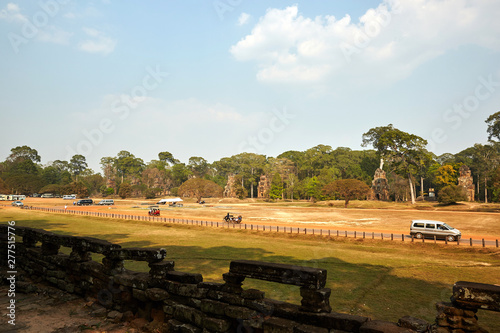 Angkor Thom is a famous landmark in Cambodia.