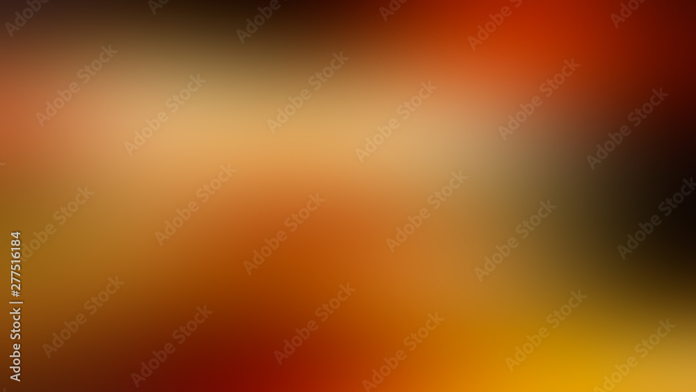 Red abstract blurred and yellow spots gradient background.
