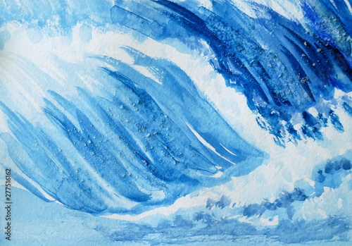 Drawing of sea waves