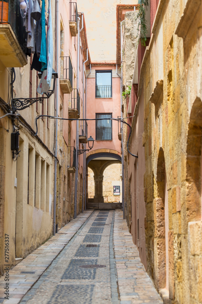 Streets of old Tarragona, Spain. Walk around Tarragona 13.06.2019. Tarragona is a port city located in northeast Spain on the Costa Daurada by the Mediterranean Sea.