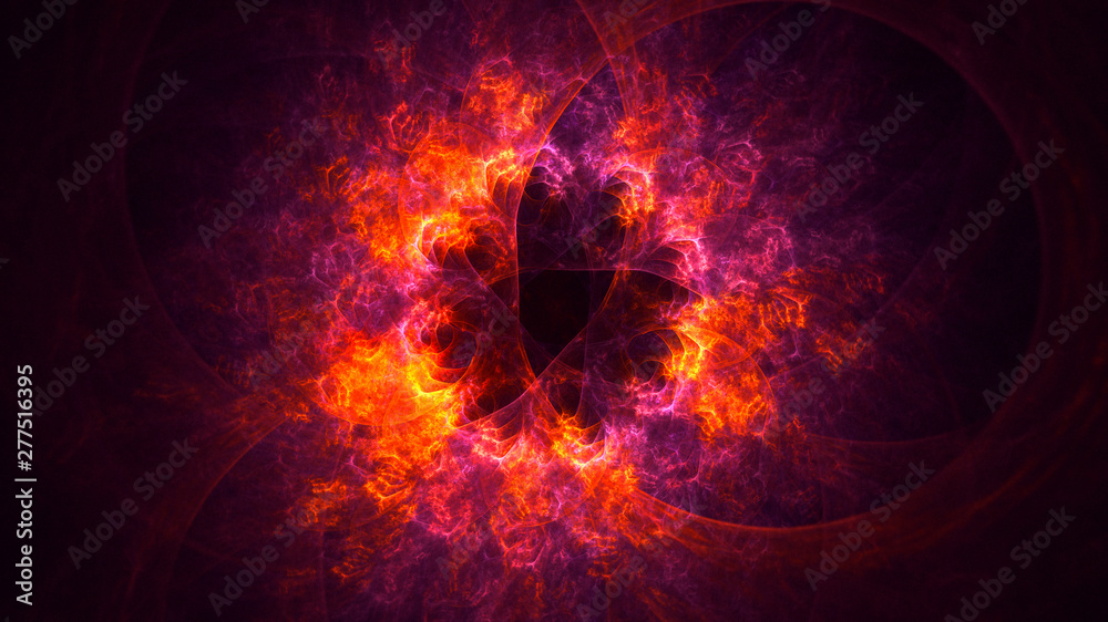 Fototapeta premium 3D rendering abstract circle light background