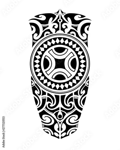 Tattoo sketch maori style for leg or shoulder 
