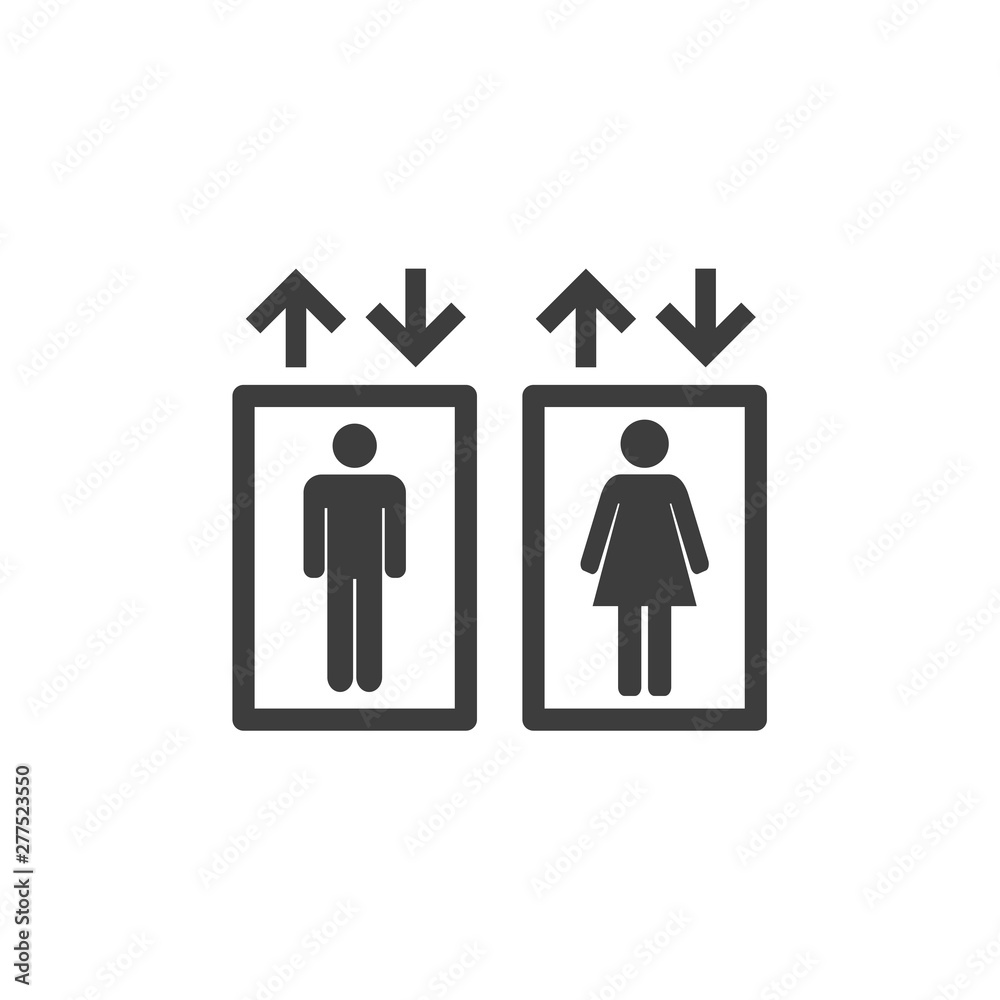 Lift icon template black color editable. Lift symbol vector sign isolated on white background. Simple logo vector illustration for graphic and web design.