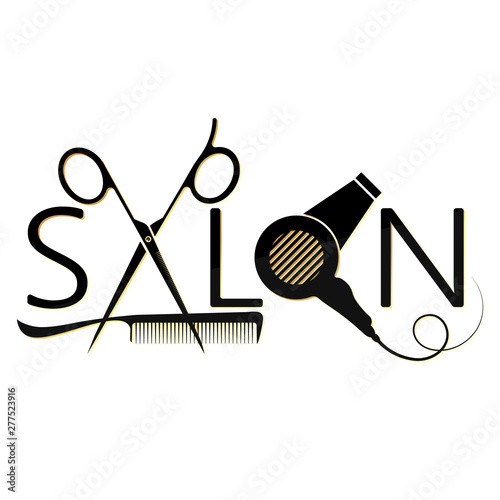 Beauty salon design with a tool