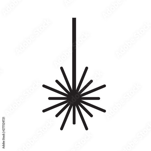 laser ray icon- vector illustration