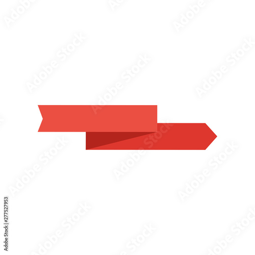 Ribbon Banner. Ribbon Banner vector icon. Ribbon Banner red color isolated on white background