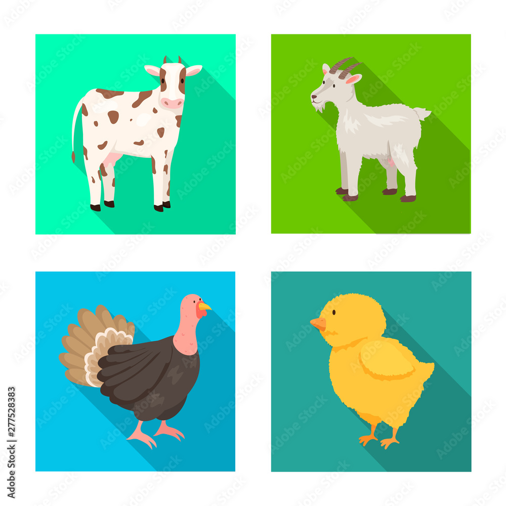 Obraz premium Vector illustration of breeding and kitchen logo. Collection of breeding and organic stock vector illustration.