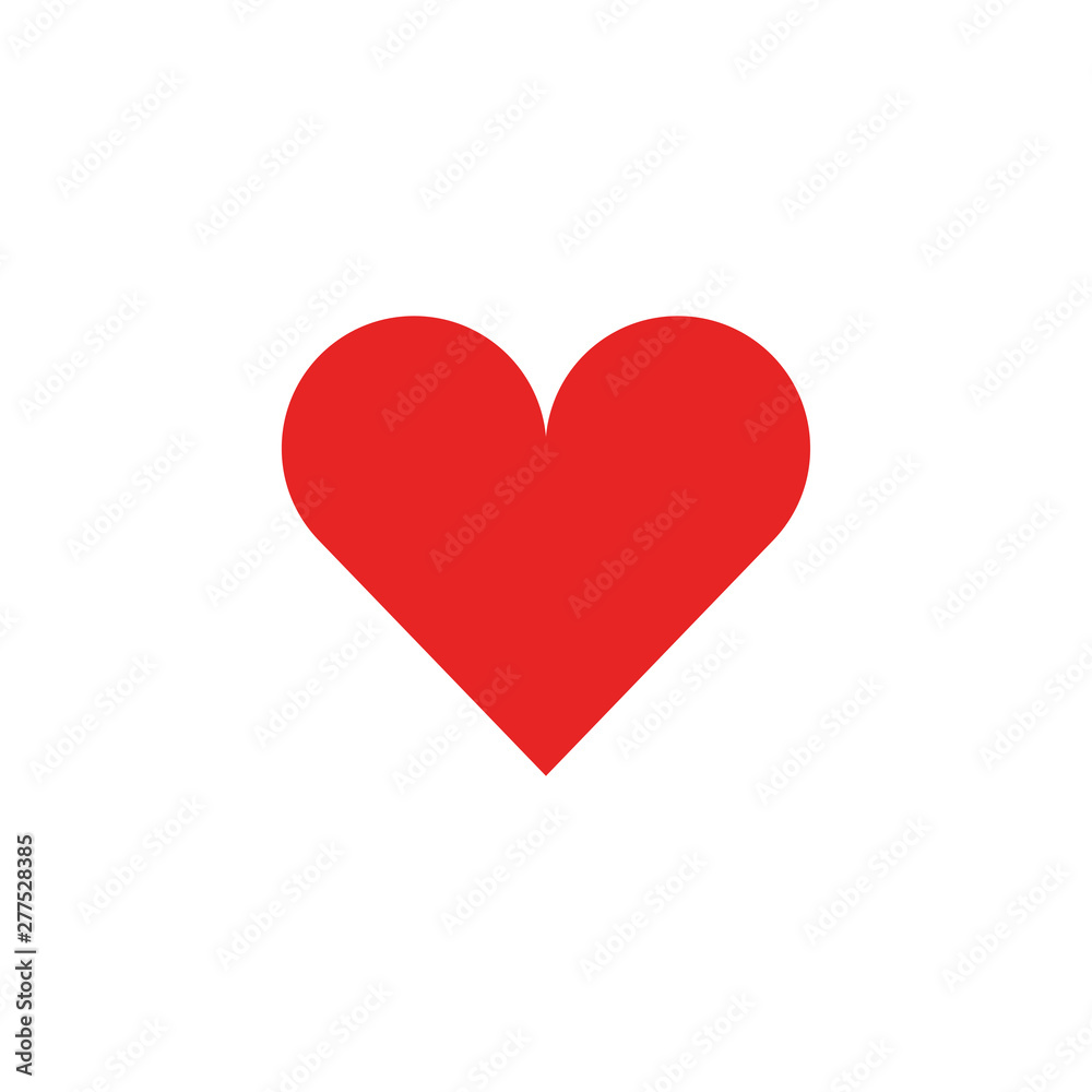 Heart. Heart red icon. Heart icon isolated on white background