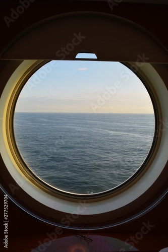 view from the window in a ship in the north see