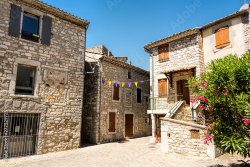 The medieval village of Ruoms in the Ardeche