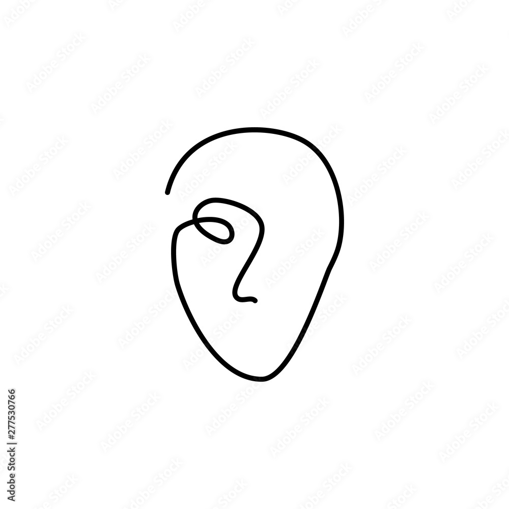 one line, face, woman icon. Element of woman in thin one line icon