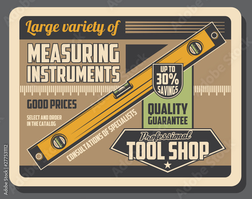 Level measuring instrument, construction tool