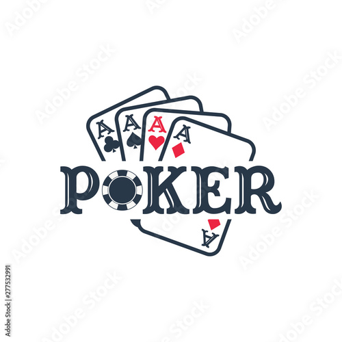 Poker Logo design inspiration with gambling card